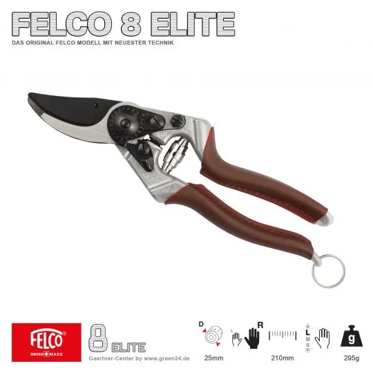 FELCO 8 Elite - F-Tech beschichtete Klingen + Ledergriffe