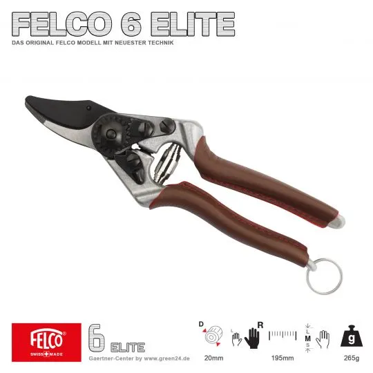 FELCO 6 Elite - F-Tech beschichtete Klingen + Ledergriffe